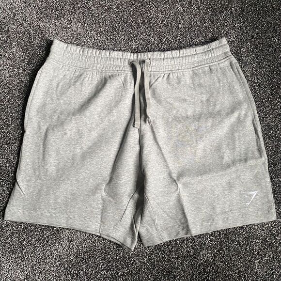 Gymshark Slim Fit 7" Crest Shorts Light Gray Marl Gym Essential Men's Size XL - Picture 1 of 5